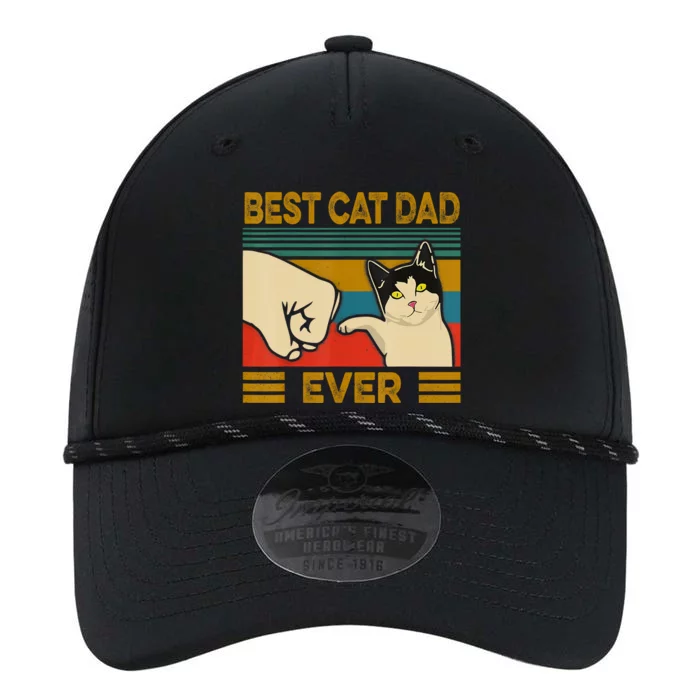 Vintage Best Cat Dad Ever Fist Bump Fathers Day Performance The Dyno Cap