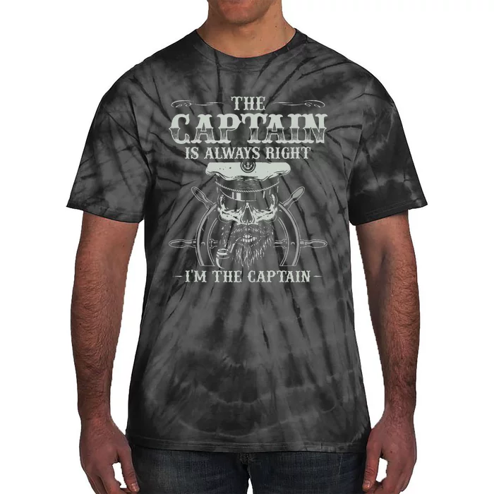 Vintage Boat Captain Men Boating Funny Boat Lover Gift Tie-Dye T-Shirt