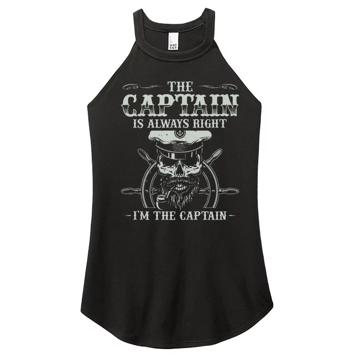 Vintage Boat Captain Men Boating Funny Boat Lover Gift Women’s Perfect Tri Rocker Tank