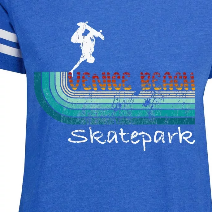 Venice Beach California Skatepark Skateboard Enza Ladies Jersey Football T-Shirt