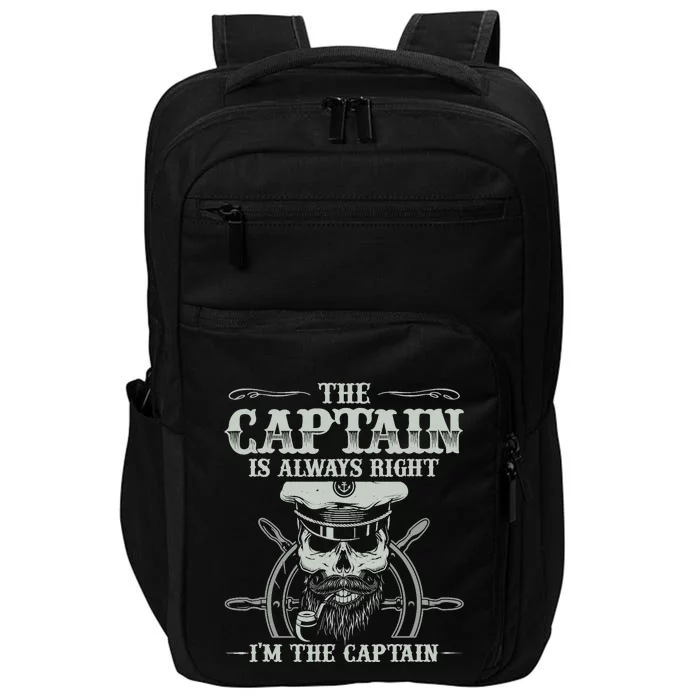 Vintage Boat Captain Boating Funny Boat Lover Gift Impact Tech Backpack