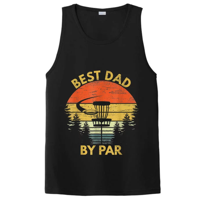 Vintage Best Dad By Par Disc Golf Fathers Day Gift Performance Tank