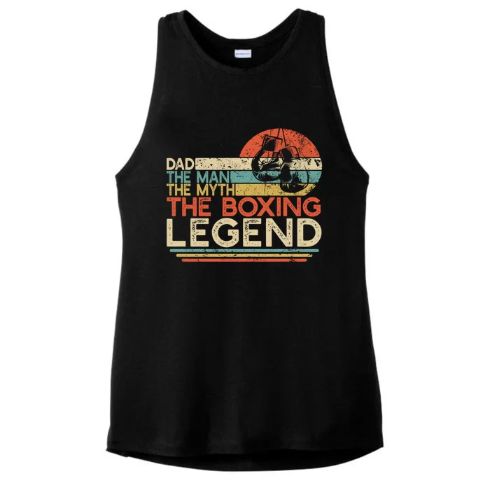 Vintage Boxing Dad The The Myth The Legend Boxer Gift Ladies Tri-Blend Wicking Tank