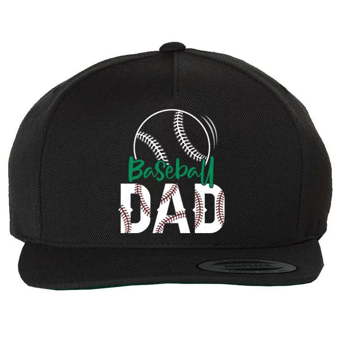 Vintage Baseball Dad Fathers Day Dad Daddy Baseball Lovers Meaningful Gift Wool Snapback Cap