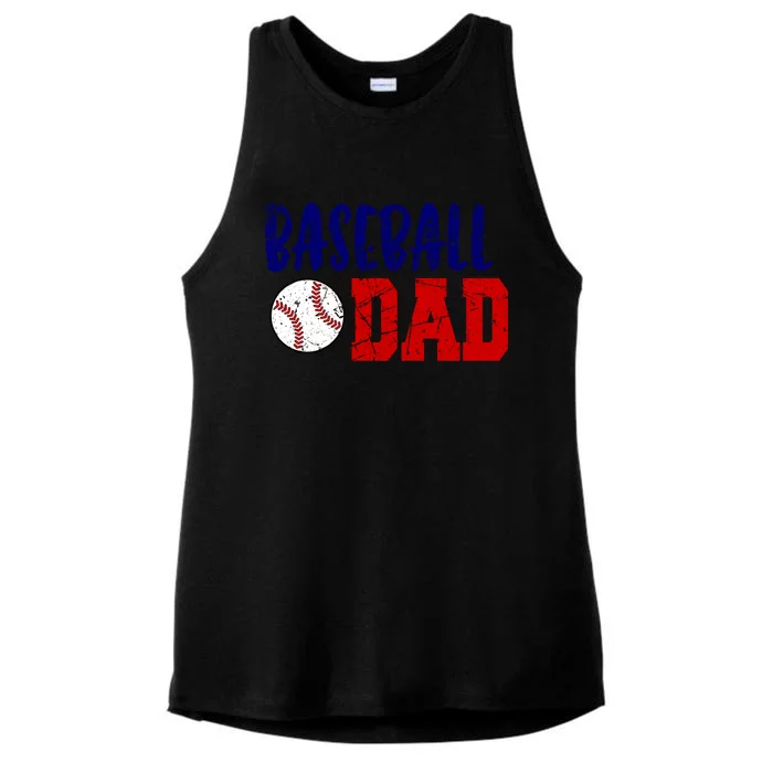 Vintage Baseball Dad Cool Gift Ladies Tri-Blend Wicking Tank