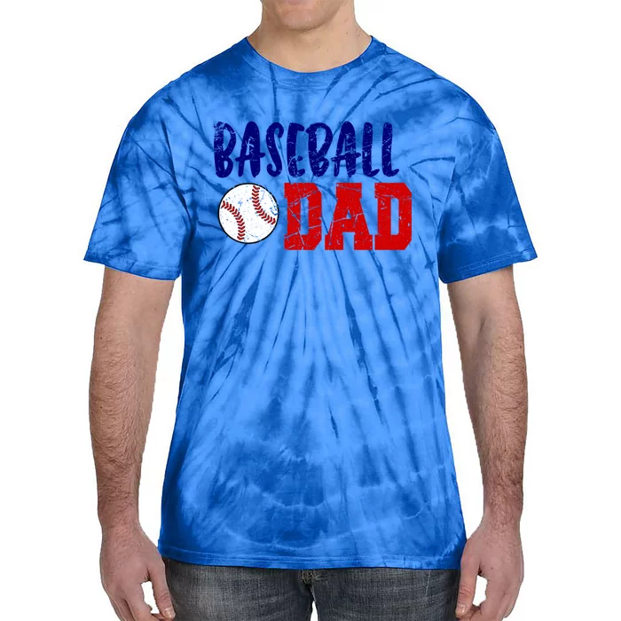 Vintage Baseball Dad Cool Gift Tie-Dye T-Shirt