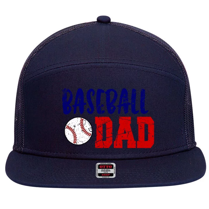 Vintage Baseball Dad Cool Gift 7 Panel Mesh Trucker Snapback Hat