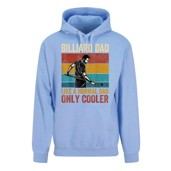 Vintage Billiard Dad Like A Normal Dad Only Cooler Fathers Day Gift Unisex Surf Hoodie