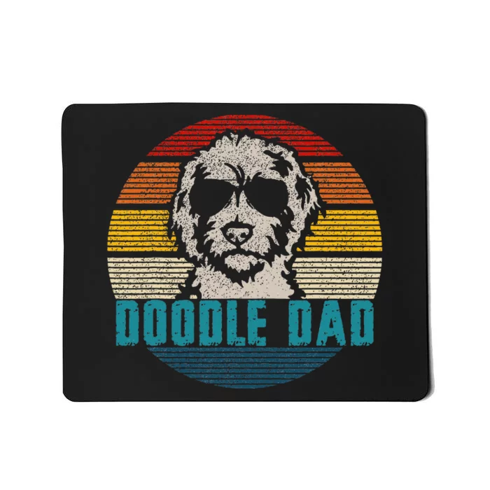 Vintage Best Doodle Dad Ever FatherS Day Golden Doodle Mousepad