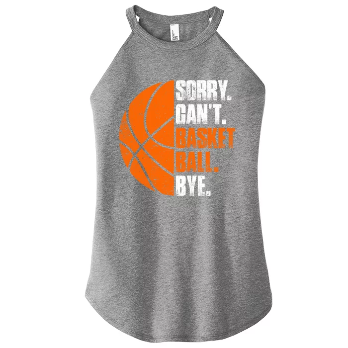 Vintage Basketball Distressed Game Day Funny Dad Mom Gift Women’s Perfect Tri Rocker Tank