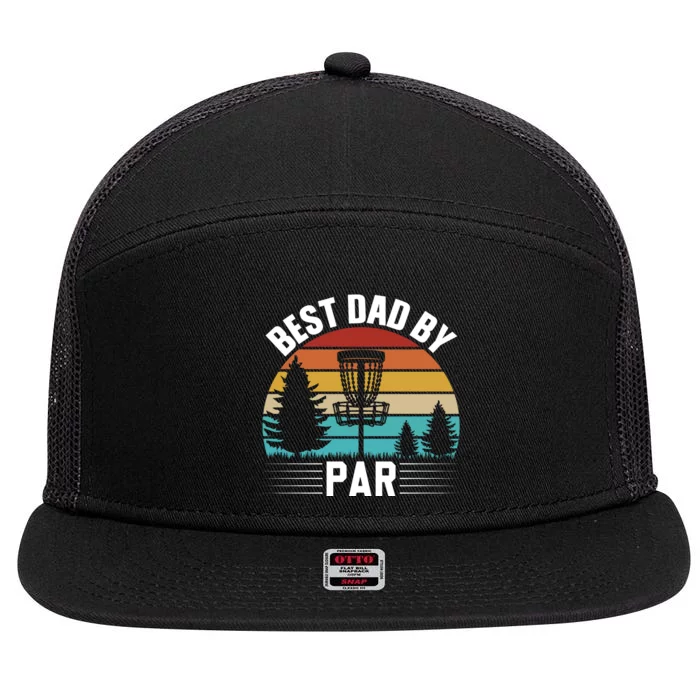 Vintage Best Dad By Par Disc Golf 7 Panel Mesh Trucker Snapback Hat