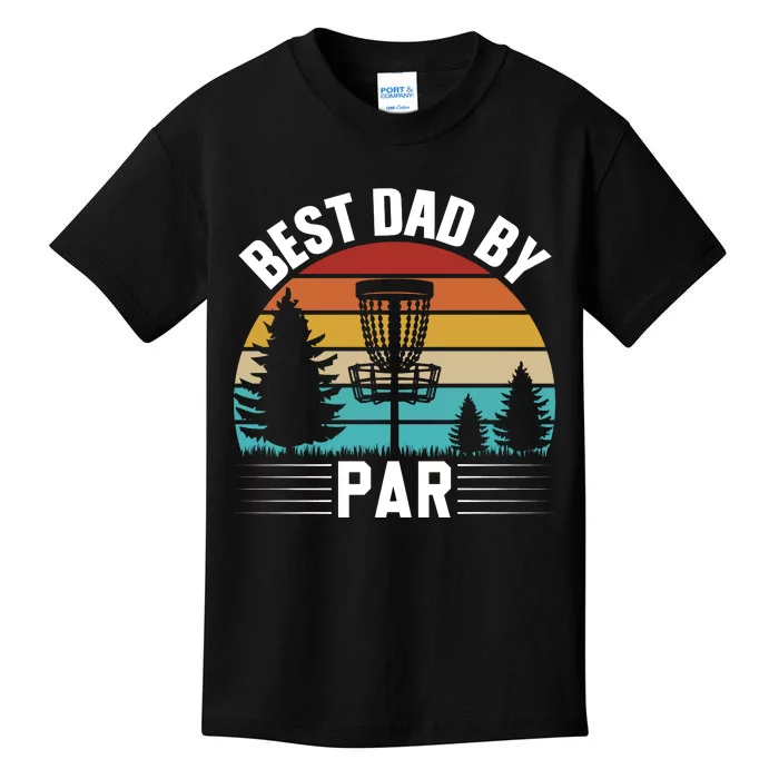 Vintage Best Dad By Par Disc Golf Kids T-Shirt