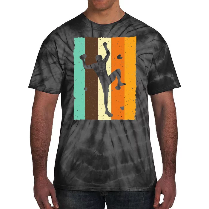 Vintage Bouldering Design Rock Climbing For Men Women Kids Tie-Dye T-Shirt