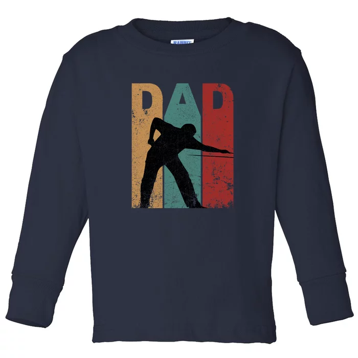 Vintage Billiards Dad Father’s Day Toddler Long Sleeve Shirt