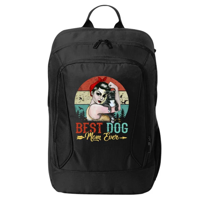 Vintage Best Dog Mom Ever City Backpack