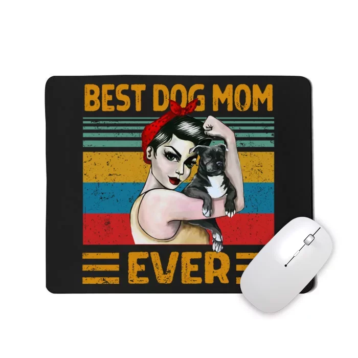 Vintage Best Dog Mom Ever Mousepad