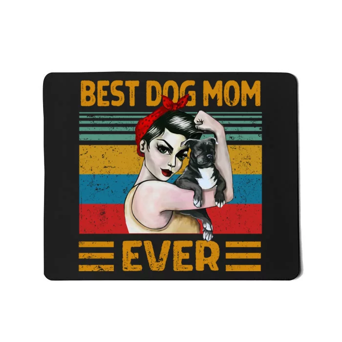 Vintage Best Dog Mom Ever Mousepad