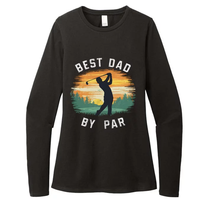 Vintage Best Dad By Par Funny Golfing FatherS Day Golf Gift Womens CVC Long Sleeve Shirt