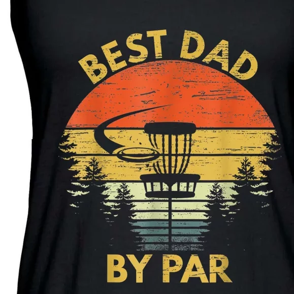 Vintage Best Dad By Par Disc Golf Fathers Day Gift Ladies Essential Flowy Tank