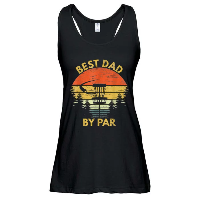 Vintage Best Dad By Par Disc Golf Fathers Day Gift Ladies Essential Flowy Tank