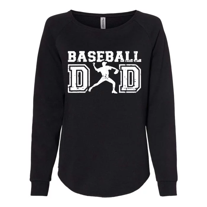 Vintage Baseball Dad Womens California Wash Sweatshirt