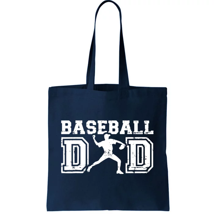 Vintage Baseball Dad Tote Bag