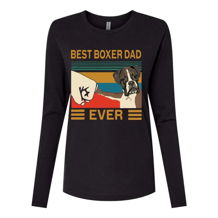 Vintage Best Dog Boxer Dad Ever Bump Fit Gift Womens Cotton Relaxed Long Sleeve T-Shirt