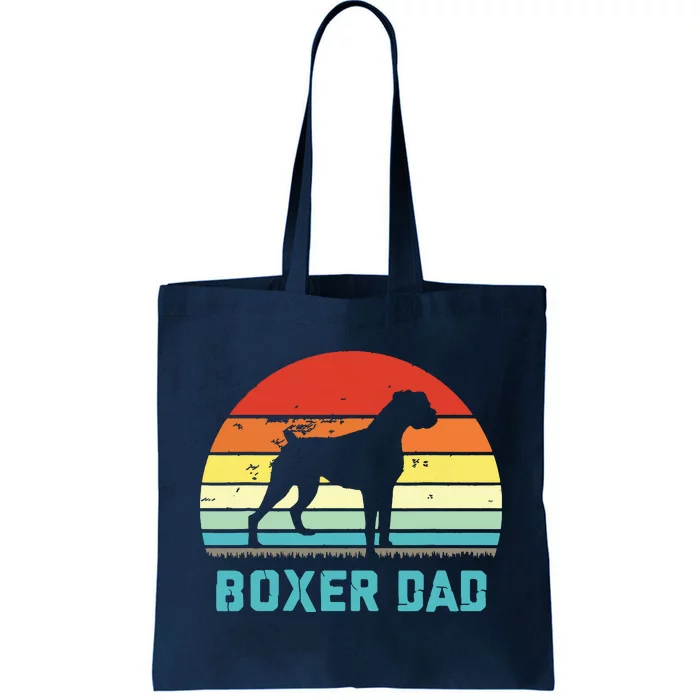 Vintage Boxer Dad Dog Lover Tote Bag