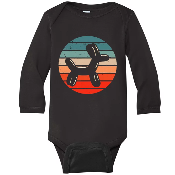 Vintage Balloon Dog Baby Long Sleeve Bodysuit