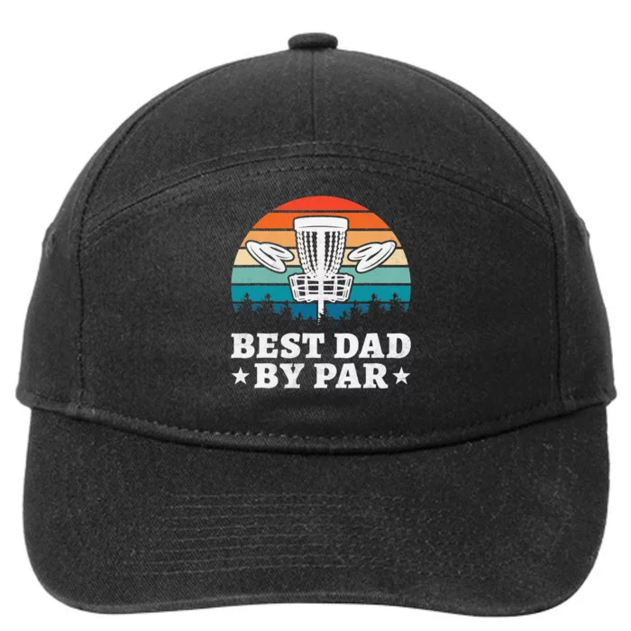 Vintage Best Daddy By Par Family Golfer Golf Lover 7-Panel Snapback Hat