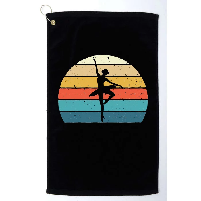 Vintage Ballet Dancer Barre Pointe Ballerina Plié Chassé Platinum Collection Golf Towel