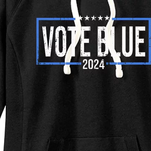 Vote Blue Democrats 2024 Presidential Election Political Women's Fleece Hoodie