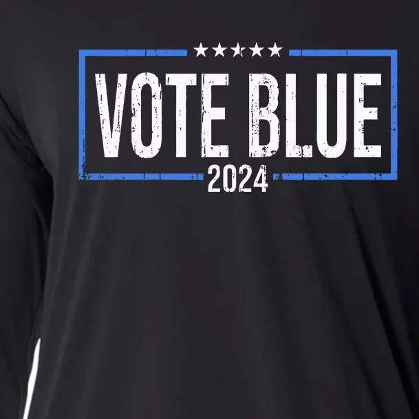 Vote Blue Democrats 2024 Presidential Election Political Cooling Performance Long Sleeve Crew