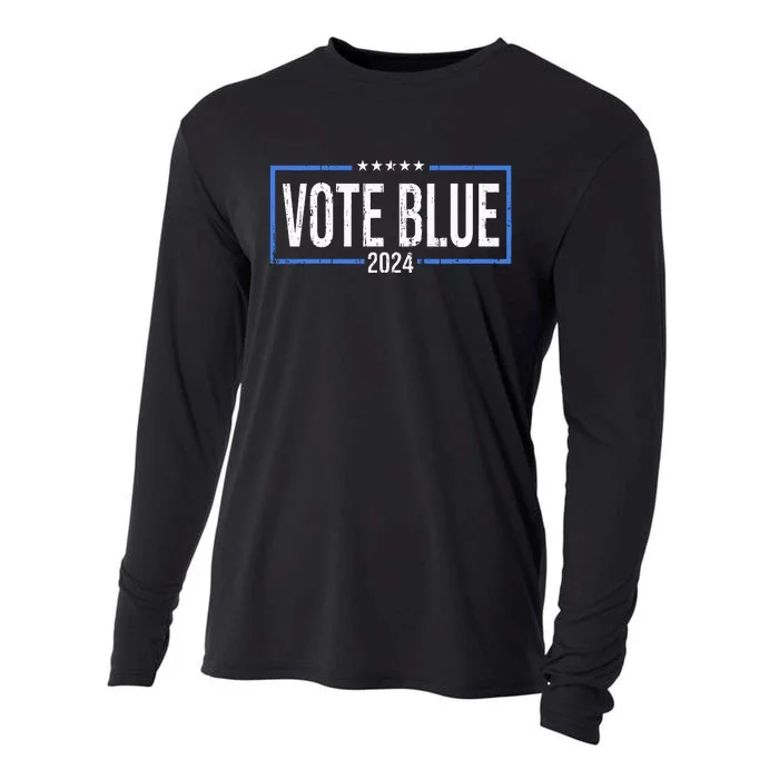 Vote Blue Democrats 2024 Presidential Election Political Cooling Performance Long Sleeve Crew