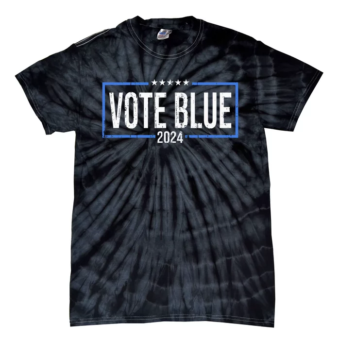 Vote Blue Democrats 2024 Presidential Election Political Tie-Dye T-Shirt