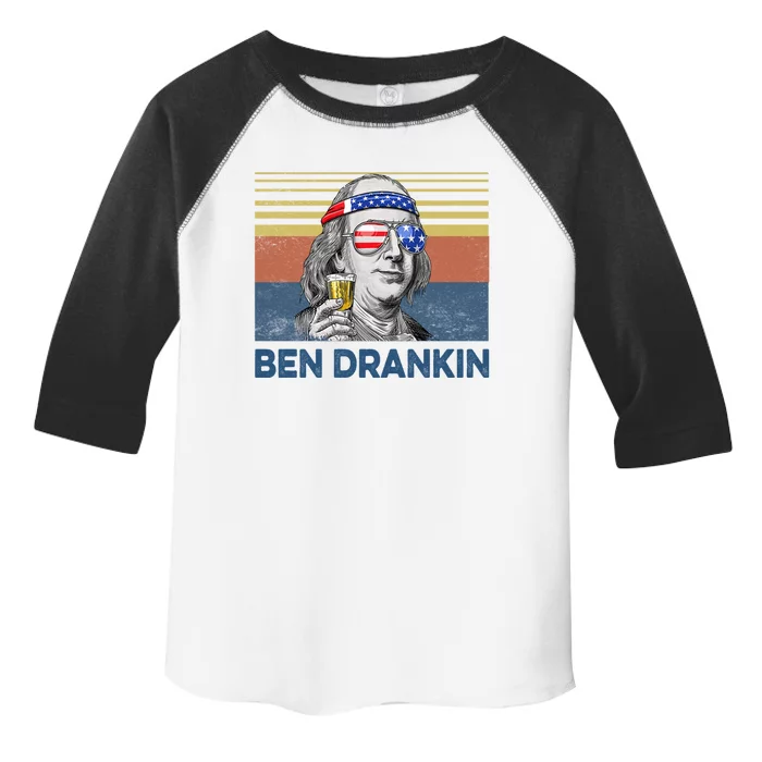 Vintage Ben Drankin Funny Gift Toddler Fine Jersey T-Shirt