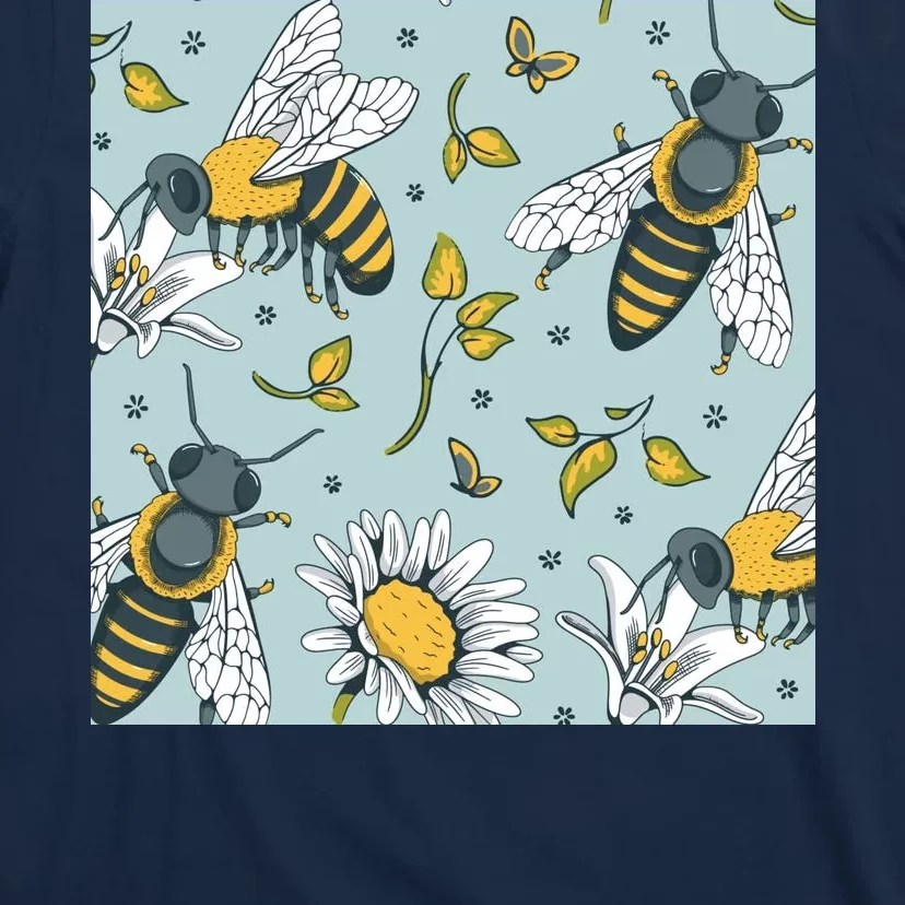 Vintage Bees Daisy Floral T-Shirt