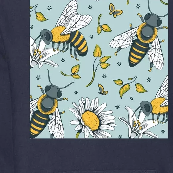 Vintage Bees Daisy Floral Premium Hoodie