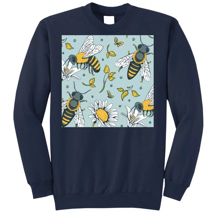 Vintage Bees Daisy Floral Tall Sweatshirt