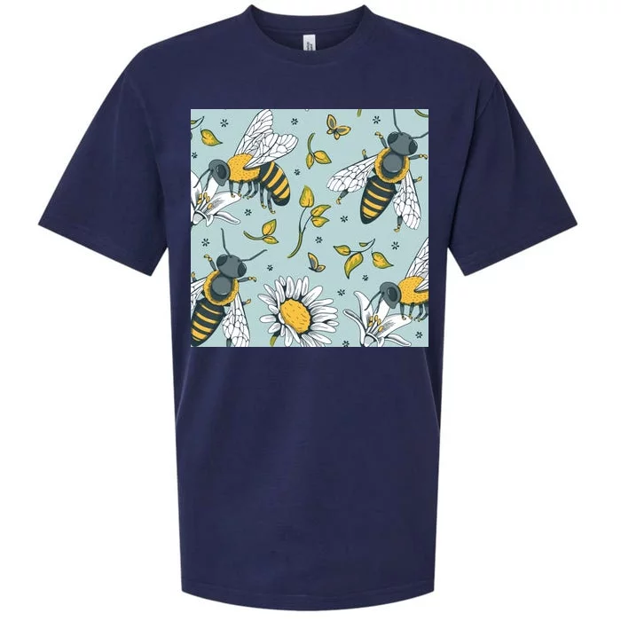 Vintage Bees Daisy Floral Sueded Cloud Jersey T-Shirt