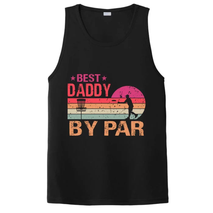 Vintage Best Daddy By Par Disk Golf Funny Fathers Day Funny Gift Performance Tank