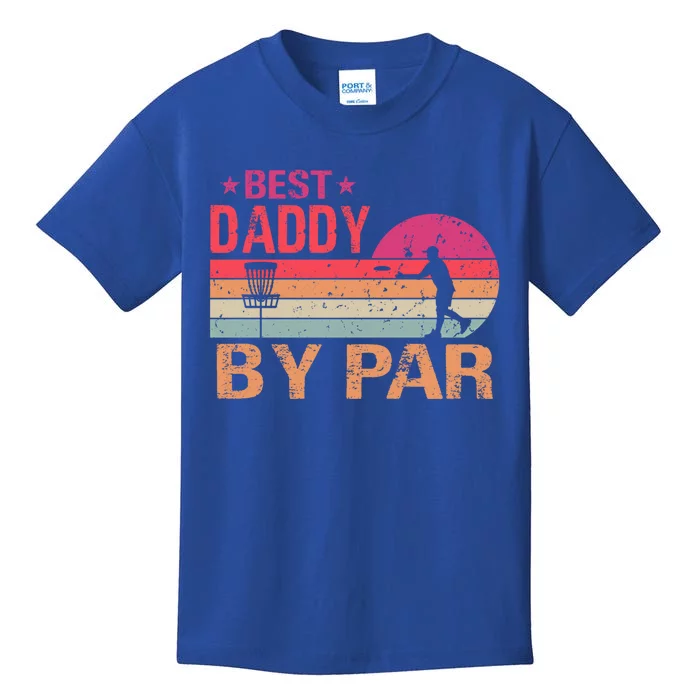 Vintage Best Daddy By Par Disk Golf Funny Fathers Day Funny Gift Kids T-Shirt