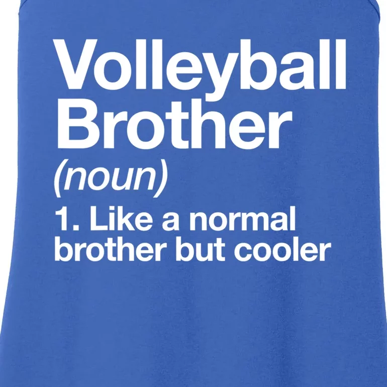 Volleyball Brother Definition Funny Sports Gift Ladies Essential Tank