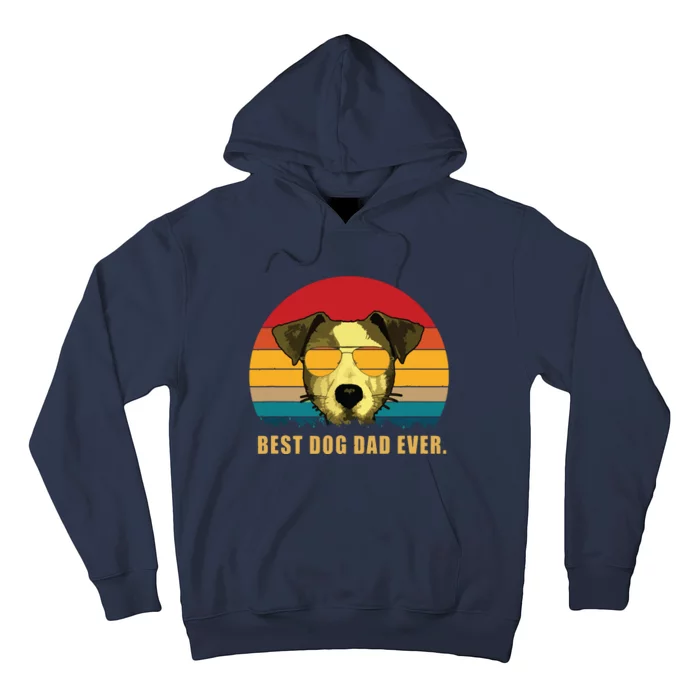 Vintage Best Dog Dad Ever Jack Russell Terrier Hoodie