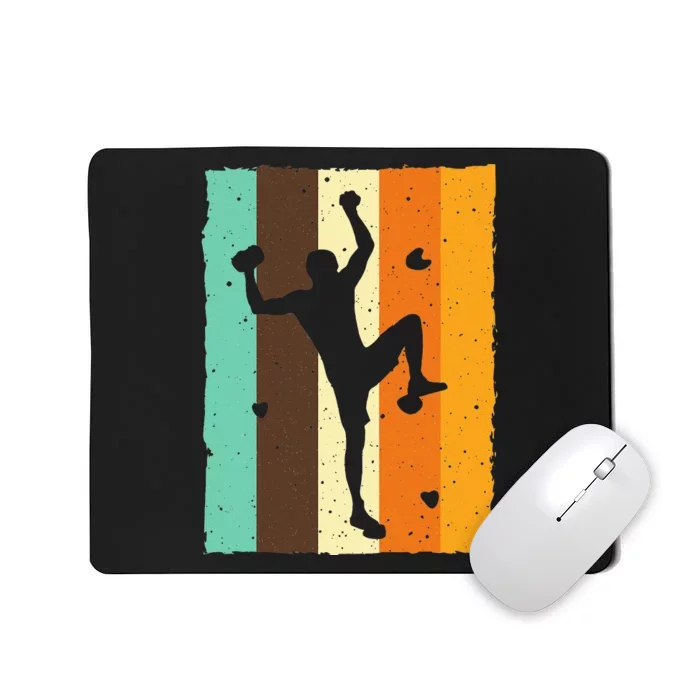 Vintage Bouldering Design Rock Climbing For Men Women Kids Mousepad