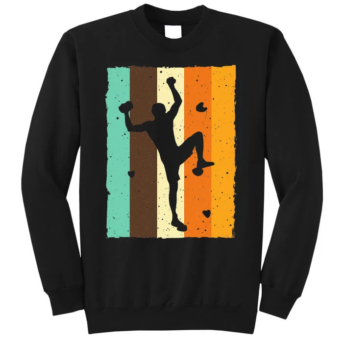 Vintage Bouldering Design Rock Climbing For Men Women Kids Tall Sweatshirt