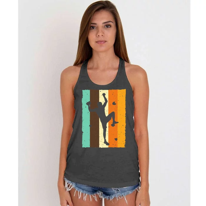 Vintage Bouldering Design Rock Climbing For Men Women Kids Women's Knotted Racerback Tank