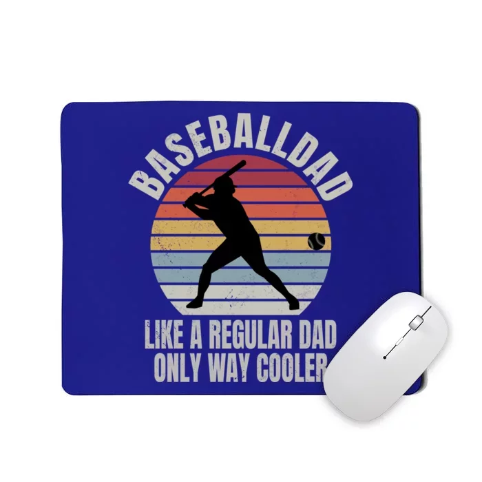 Vintage Baseball Dad Like A Regular Dad But Cooler Funny Gift Mousepad