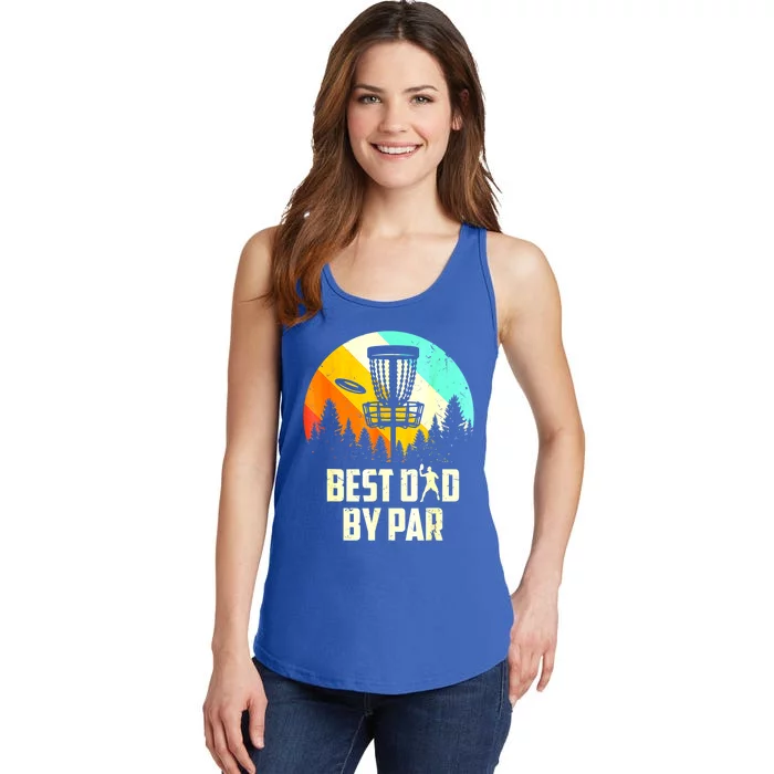 Vintage Best Dad By Par Disc Golf Dad Fathers Day Gift Ladies Essential Tank