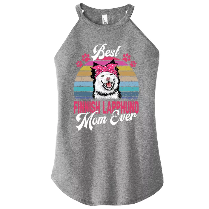 Vintage Best Finnish Lapphund Mom Ever Cute Gift Women’s Perfect Tri Rocker Tank